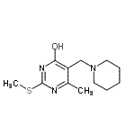 CAS#: 343218-96-2， 6-Methyl-2-(Methylsulfanyl)-5-(1-Piperidinylmethyl)-4(1H)-Pyrimidinone