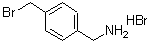 structure of CAS# 34403-47-9, 4-(Bromomethyl)Benzylamine Hydrobromide;4-Bromo Methyl Benzenemethanamine  Monohydrobromide;4-(BROMOMETHYL)BENZYLAMINE HBR