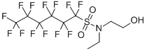 structure of CAS# 34455-03-3, N-Ethyl-1,1,2,2,3,3,4,4,5,5,6,6,6-Tridecafluoro-N-(2-Hydroxyethyl)Hexane-1-Sulfonamide;1-Hexanesulfonamide, N-Ethyl-1,1,2,2,3,3,4,4,5,5,6,6,6-Tridecafluoro-N-(2-Hydroxyethyl)-;N-Ethyltridecafluoro-N-(2-Hydroxyethyl)-1-Hexanesulfonamide