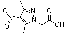 结构式 CAS# 345637-69-6, (3,5-二甲基-4-硝基-1H-吡唑-1-基)乙酸