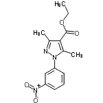 structure of CAS# 346440-86-6, Ethyl 3,5-Dimethyl-1-(3-Nitrophenyl)-1H-Pyrazole-4-Carboxylate;7DE;Phosphodiesterase 4 Inhibitor