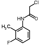 structure of CAS# 347196-12-7, 2-Chloro-N-(3-Fluoro-2-Methylphenyl)Acetamide;2-chloro-N-(3-cyano-4,5-dimethylthien-2-yl)acetamide;2-Chloro-N-(3-fluoro-2-methyl-phenyl)-acetamide;acetamide, 2-chloro-N-(3-fluoro-2-methylphenyl)
