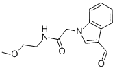 structure of CAS# 347319-85-1, 2-(3-Formyl-Indol-1-Yl)-N-(2-Methoxy-Ethyl)-Acetamide;2-(3-Formyl-1-Indolyl)-N-(2-Methoxyethyl)Acetamide;2-(3-Methanoylindol-1-Yl)-N-(2-Methoxyethyl)Ethanamide;2-(3-Formyl-Indol-1-Yl)-N-(2-Methoxy-Ethyl)-Acetamide