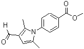 structure of CAS# 347332-01-8, Methyl 4-(3-Formyl-2,5-Dimethyl-1H-Pyrrol-1-Yl)Benzoate;4-(3-Formyl-2,5-dimethyl-1H-pyrrol-1-yl)-;4-(3-Form<wbr>yl-2,5-di<wbr>methyl-1H<wbr>-pyrrol-1<wbr>-yl)-benz<wbr>oic acid <wbr>methyl es<wbr>ter;benzoic acid methyl ester