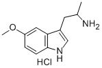 结构式 CAS# 34736-04-4, 1-(5-甲氧基-1H-吲哚-3-基)丙-2-胺盐酸盐