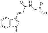 结构式 CAS# 3475-68-1, 吲哚-3-丙烯酰甘氨酸