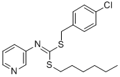 CAS#: 34763-26-3， 1-[(4-Chlorophenyl)Methylsulfanyl]-1-Hexylsulfanyl-N-Pyridin-3-Ylmethanimine