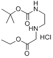 结构式 CAS# 347890-34-0, N-[2-(叔丁氧羰基-氨基)乙基]甘氨酸乙酯盐酸盐
