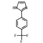 structure of CAS# 34898-30-1, 2-[4-(Trifluoromethyl)Phenyl]-1H-Imidazole;2-(4-Trifluoromethyl-phenyl)-1H-imidazole;2-(4-TRIFLUOROMETHYLPHENYL)IMIDAZOLE;2-[4-(trifluoromethyl)phenyl]imidazole