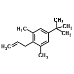结构式 CAS# 34918-83-7, 2-烯丙基-1,3-二甲基-5-(2-甲基-2-丙基)苯