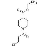 structure of CAS# 349404-53-1, Ethyl 1-(3-Chloropropanoyl)-4-Piperidinecarboxylate;4-piperid<wbr>inecarbox<wbr>ylic acid<wbr>, 1-(3-ch<wbr>loro-1-ox<wbr>opropyl),<wbr> ethyl es<wbr>ter;ethyl 1-(3-chloropropanoyl)-4-piperidinecarboxylate;Isonipecotic acid, N-(3-chloropropionyl)-, ethyl ester
