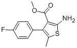 structure of CAS# 350992-29-9, 2-Amino-4-(4-Fluoro-Phenyl)-5-Methyl-Thiophene-3-Carboxylic Acid Methyl Ester;Methyl 2-Amino-4-(4-Fluorophenyl)-5-Methylthiophene-3-Carboxylate(SALTDATA: FREE);2-AMINO-4-(4-FLUORO-PHENYL)-5-METHYL-THIOPHENE-3-CARBOXYLIC ACID METHYL ESTER;METHYL 2-AMINO-4-(4-FLUOROPHENYL)-5-METHYLTHIOPHENE-3-CARBOXYLATE