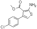 结构式 CAS# 350997-10-3, 2-氨基-4-(4-氯苯基)-3-噻吩羧酸甲酯