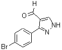 结构式 CAS# 350997-68-1, 3-(4-溴-苯基)-1H-吡唑-4-甲醛
