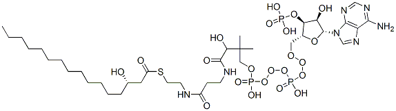 CAS#: 35106-50-4， S-[2-[3-[[(2R)-4-[[[(2R,3S,4R,5R)-5-(6-Aminopurin-9-Yl)-4-Hydroxy-3-Phosphonooxyoxolan-2-Yl]Methoxy-Hydroxyphosphoryl]Oxy-Hydroxyphosphoryl]Oxy-2-Hydroxy-3,3-Dimethylbutanoyl]Amino]Propanoylamino]Ethyl] 3-Hydroxyhexadecanethioate
