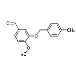 structure of CAS# 351066-34-7, 4-Methoxy-3-[(4-Methylbenzyl)Oxy]Benzaldehyde;4-Methoxy-3-(4-methyl-benzyloxy)-benzaldehyde;4-Methoxy-3-[(4-methylbenzyl)oxy]benzaldehyde;4-Methoxy-3-[(4-methylbenzyl)oxy]benzaldehyde #