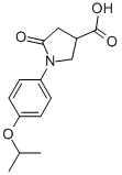 structure of CAS# 351066-81-4, (3S)-5-Oxo-1-(4-Propan-2-Yloxyphenyl)Pyrrolidine-3-Carboxylic acid;(3S)-1-(4-Isopropoxyphenyl)-5-Oxo-Pyrrolidine-3-Carboxylate;(3S)-1-(4-Isopropoxyphenyl)-5-Oxo-3-Pyrrolidinecarboxylate;(3S)-1-(4-Isopropoxyphenyl)-5-Keto-Pyrrolidine-3-Carboxylate