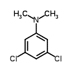 structure of CAS# 35114-04-6, 3,5-Dichloro-N,N-Dimethylaniline;Maybridge1_008241;ZINC00111666