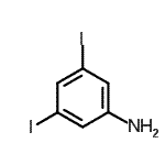 structure of CAS# 35122-96-4, 3,5-Diiodoaniline;3,5-DIIODOANILINE