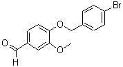 structure of CAS# 352455-48-2, 4-[(4-Bromobenzyl)Oxy]-3-Methoxybenzaldehyde;4-[(4-BROMOBENZYL)OXY]-3-METHOXYBENZALDEHYDE