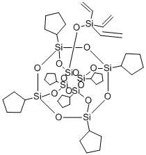 结构式 CAS# 352538-79-5, 1-(三乙烯基硅烷基氧基)-3,5,7,9,11,13,15-七环戊基五环[9.5.1.13,9.15,15.17,13]八硅氧烷