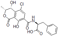 CAS#: 35299-87-7， (2S)-2-[[(3R,4R)-5-Chloro-4,8-Dihydroxy-3-Methyl-1-Oxoisochroman-7-Carbonyl]Amino]-3-Phenylpropanoic Acid