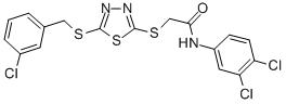 CAS#: 353254-79-2， 2-[5-(3-Chlorobenzylthio)-1,3,4-Thiadiazol-2-Ylthio]-N-(3,4-Dichlorophenyl)Acetamide