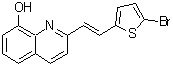 structure of CAS# 353517-94-9, 2-[(E)-2-(5-Bromo-2-Thienyl)Vinyl]-8-Quinolinol;2-[(E)-2-(5-bromo-2-thienyl)vinyl]quinolin-8-ol;2-[(E)-2-(5-bromothiophen-2-yl)ethenyl]quinolin-8-ol;2-[2-(5-bromo-2-thienyl)vinyl]-8-quinolinol