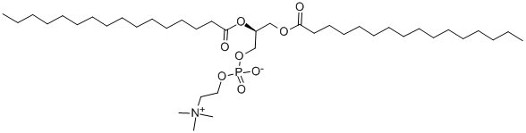 structure of CAS# 35418-55-4, 2,3-Dihexadecanoyl-Sn-Glycero-1-Phosphocholine