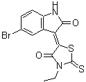 CAS#: 354560-89-7， (3Z)-5-Bromo-3-(3-Ethyl-4-Oxo-2-Thioxo-1,3-Thiazolidin-5-Ylidene)-1,3-Dihydro-2H-Indol-2-One