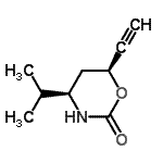 CAS 登录号：354988-40-2， (4R,6S)-6-乙炔基-4-异丙基-1,3-恶嗪烷-2-酮