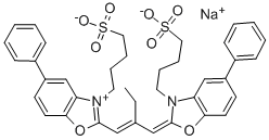 CAS#: 35501-76-9， 3,3'-Bis(4-Sulfobutyl)-5,5'-Diphenyl-9-Ethyloxacarbocyanine betaine Sodium Salt