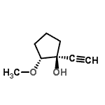 CAS#: 35509-12-7， (1S,2R)-1-Ethynyl-2-Methoxycyclopentanol