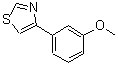 structure of CAS# 35582-20-8, 4-(3-Methoxyphenyl)-1,3-Thiazole;4-(3-methoxyphenyl)-1,3-thiazole;4-(3-Methoxyphenyl)thiazole;4-(3-METHOXY-PHENYL)-THIAZOLE