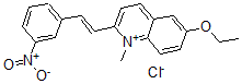 CAS#: 3565-40-0， 6-Ethoxy-1-Methyl-2-[2-(3-Nitrophenyl)Ethenyl]-Quinolinium Chloride (1:1)