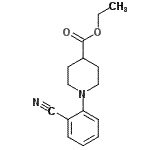 结构式 CAS# 357670-16-7, 乙基1-(2-氰基苯基)-4-哌啶羧酸酯
