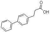 structure of CAS# 35888-99-4, [1,1'-Biphenyl]-4-Propanoicacid;3-(4-Phenylphenyl)Propionic Acid;(1,1'-Biphenyl)-4-Propanoic Acid;2(4-Biphenyl)Propionic Acid