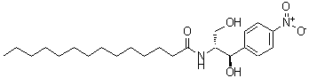 结构式 CAS# 35922-06-6, N-[(1R,2R)-1,3-二羟基-1-(4-硝基苯基)-2-丙基]十四烷酰胺