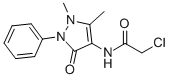structure of CAS# 3608-86-4, 2-Chloro-N-(1,5-Dimethyl-3-Oxo-2-Phenyl-2,3-Dihydro-1H-Pyrazol-4-Yl)Acetamide;2-Chloro-N-(1,5-Dimethyl-3-Oxo-2-Phenyl-Pyrazol-4-Yl)Acetamide;2-Chloro-N-(1,5-Dimethyl-3-Oxo-2-Phenyl-4-Pyrazolyl)Acetamide;2-Chloro-N-(3-Keto-1,5-Dimethyl-2-Phenyl-Pyrazol-4-Yl)Acetamide