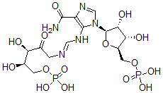 CAS#: 36244-86-7， [(2R,3S,4R,5R)-5-[4-Carbamoyl-5-[[(3R,4R)-3,4-Dihydroxy-2-Oxo-5-Phosphonooxypentyl]Iminomethylamino]Imidazol-1-Yl]-3,4-Dihydroxyoxolan-2-Yl]Methyl Dihydrogen Phosphate