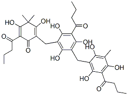 CAS#: 36253-23-3， 2-Butanoyl-4-[[3-Butanoyl-5-[(3-Butanoyl-2,4,6-Trihydroxy-5-Methylphenyl)Methyl]-2,4,6-Trihydroxyphenyl]Methyl]-3,5-Dihydroxy-6,6-Dimethylcyclohexa-2,4-Dien-1-One