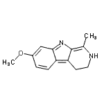 structure of CAS# 363-11-1, 7-Methoxy-1-Methyl-3,4-Dihydro-2H-beta-Carboline;1-Methyl-7-methoxy-3, 4-dihydro-β-carboline;1-Methyl-7-methoxy-3,4-dihydro-β-carboline;3, 4-Dihydro-7-methoxy-1-methyl-9-pyrid[3,4-b]indole