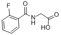 结构式 CAS# 363-34-8, (2-氟-苯甲酰基氨基)-乙酸