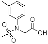 structure of CAS# 363571-47-5, N-(3-Methylphenyl)-N-(Methylsulfonyl)Glycine;(Methanesulfonyl-m-tolyl-amino)-acetic acid;MFCD02217946;N-(3-methylphenyl)-N-(methylsulfonyl)glycine