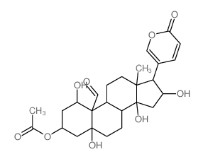 CAS#: 36405-85-3， [10-Formyl-1,5,14,16-Tetrahydroxy-13-Methyl-17-(6-Oxopyran-3-Yl)-2,3,4,6,7,8,9,11,12,15,16,17-Dodecahydro-1H-Cyclopenta[a]Phenanthren-3-Yl] Acetate