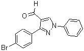 结构式 CAS# 36640-41-2, 3-(4-溴-苯基)-1-苯基-1H-吡唑-4-甲醛