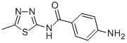 structure of CAS# 36855-78-4, 4-Amino-N-(5-Methyl-1,3,4-Thiadiazol-2-Yl)Benzamide;4-Amino-N-(2-Methyl-1,3,4-Thiadiazol-5-Yl)Benzamide;Benzamide, 4-Amino-N-(2-Methyl-1,3,4-Thiadiazol-5-Yl)-;Brn 0798168