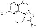 结构式 CAS# 369394-90-1, 5-(5-氯-2-甲氧基苯基)-4-乙基-4H-1,2,4-三唑-3-硫醇