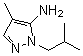 结构式 CAS# 3702-15-6, 1-异丁基-4-甲基-1H-吡唑-5-胺
