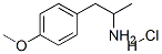 structure of CAS# 3706-26-1, 1-(4-Methoxyphenyl)Propan-2-Amine Hydrochloride;[2-(4-Methoxyphenyl)-1-Methyl-Ethyl]Amine Hydrochloride;Benzeneethanamine, 4-Methoxy-Alpha-Methyl-, Hydrochloride (9Ci);Phenethylamine, P-Methoxy-Alpha-Methyl-, Hydrochloride